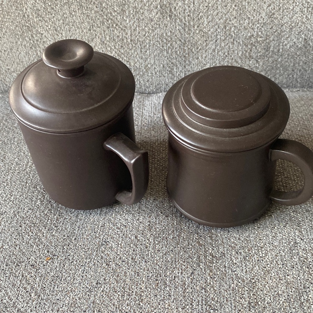 Clay pot tea  mug and infuser set of 2